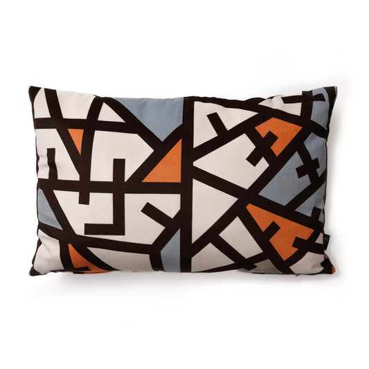 Cuscino Artigianale Rettangolare | Blue Lines – Ethnic Edition