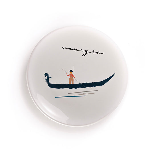 Piatto decorativo in ceramica | Venezia: Gondola – Italy Edition
