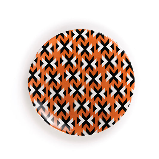Piatto decorativo in ceramica | Orange Stick – Ethnic Edition