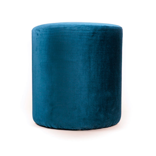 Pouf tondo artigianale | Blue Velvet