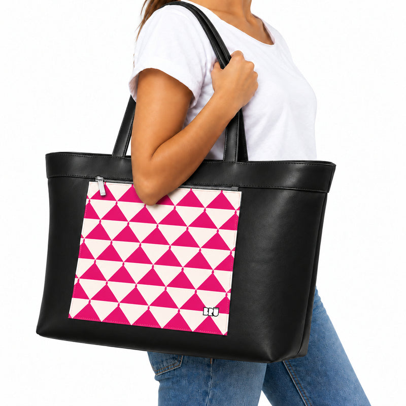 Borsa Biggy | Black – Apulia Edition Fuchsia – indossata
