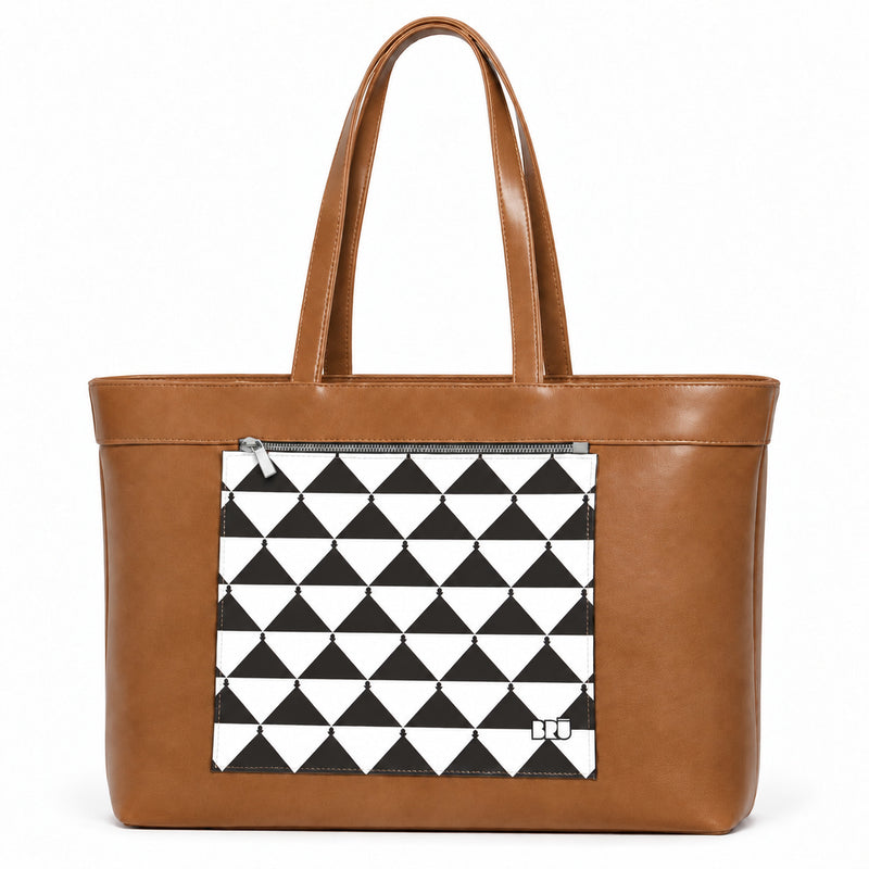 Borsa Biggy | Brown – Apulia Edition Black – frontale