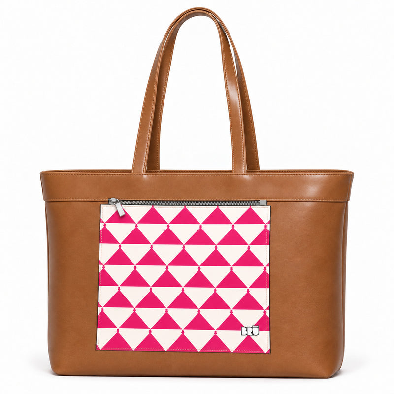 Borsa Biggy | Brown – Apulia Edition Fuchsia – frontale
