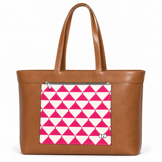Borsa Biggy | Brown – Apulia Edition Fuchsia – frontale