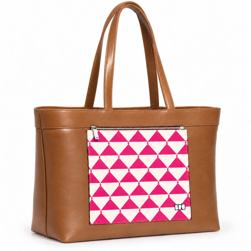 Borsa Biggy | Brown – Apulia Edition Fuchsia – laterale