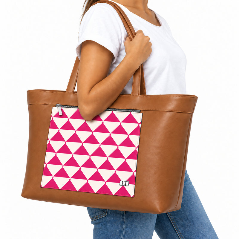 Borsa Biggy | Brown – Apulia Edition Fuchsia – indossata