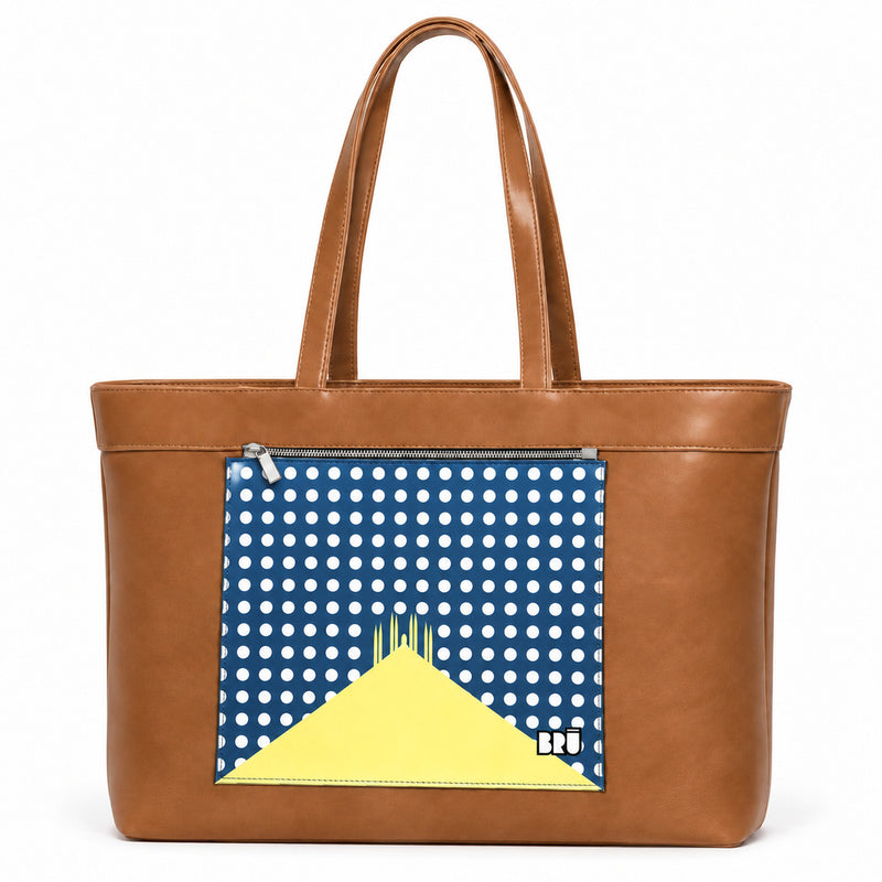 Borsa Biggy | Brown – Milan Edition Blue – frontale