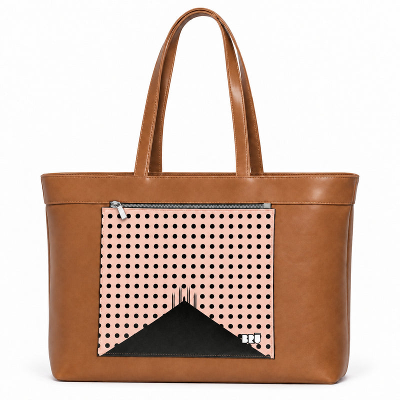 Borsa Biggy | Brown – Milan Edition Pink – frontale