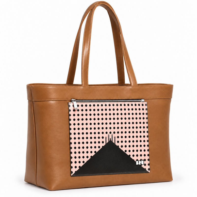 Borsa Biggy | Brown – Milan Edition Pink – laterale