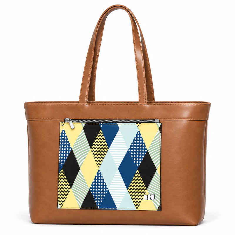 Borsa Biggy | Brown – Venice Edition Blue – frontale