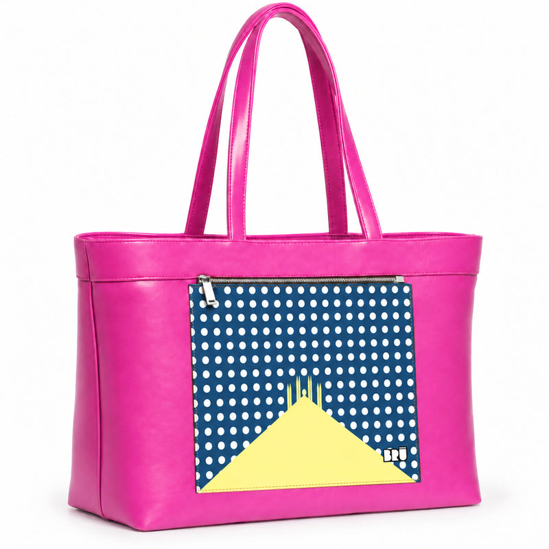 Borsa Biggy | Fuchsia – Milan Edition Blue – laterale