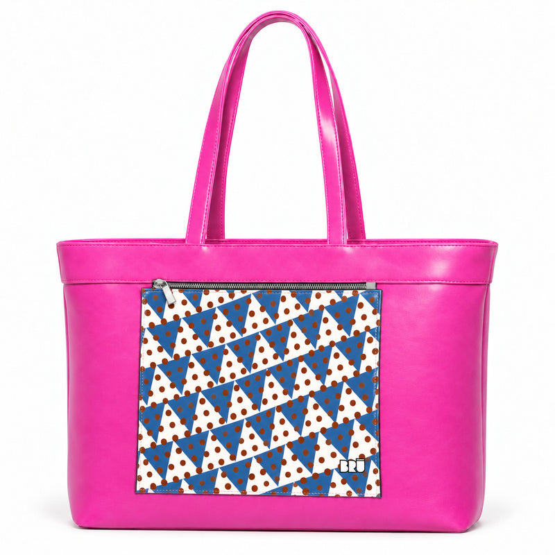Borsa Biggy | Fuchsia – Naples Edition Blue – frontale