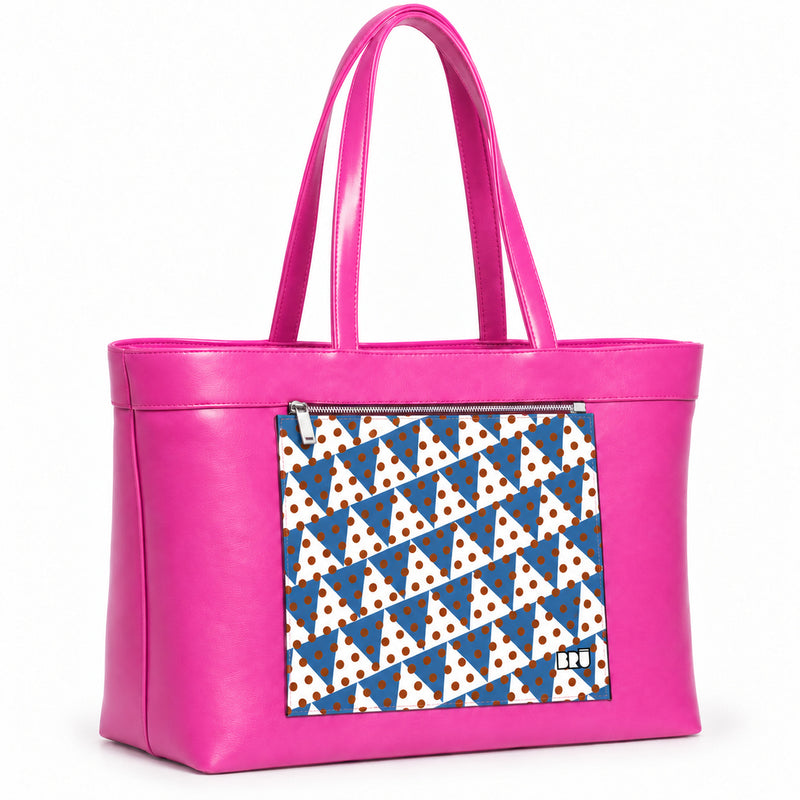 Borsa Biggy | Fuchsia – Naples Edition Blue – laterale