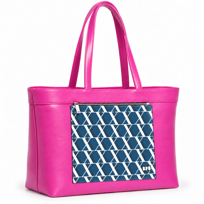Borsa Biggy | Fuchsia – Rome Edition Blue – laterale