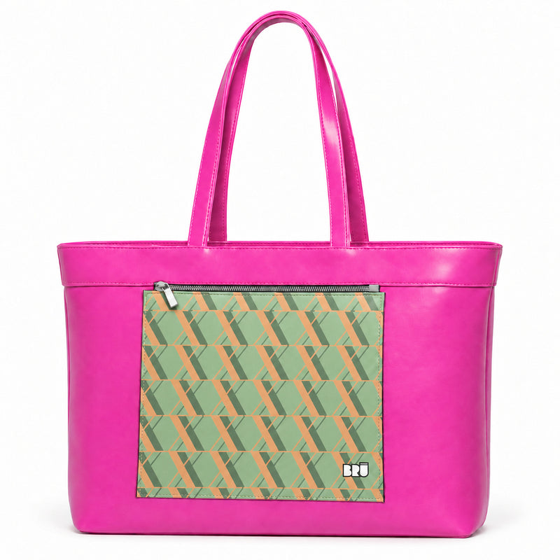 Borsa Biggy | Fuchsia – Rome Edition Green – frontale