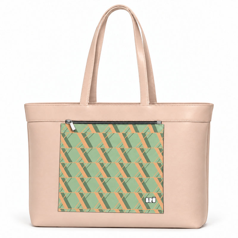 Borsa Biggy | Pink – Rome Edition Green – frontale