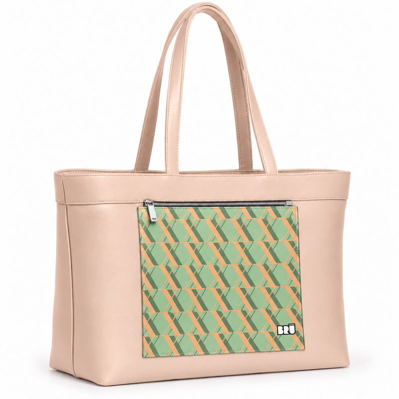 Borsa Biggy | Pink – Rome Edition Green – laterale