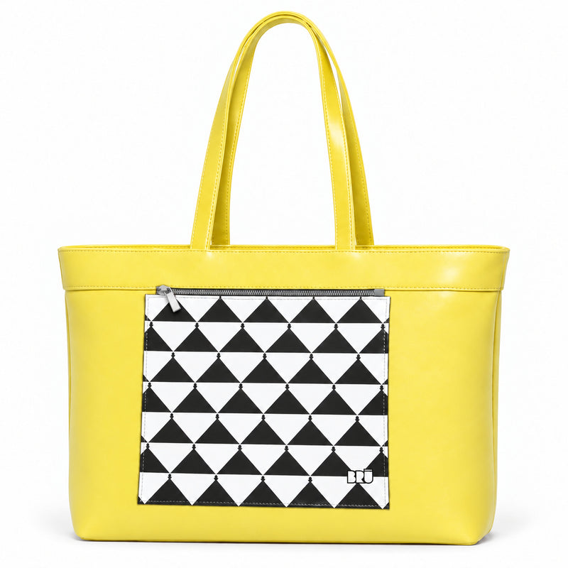 Borsa Biggy | Yellow – Apulia Edition Black – frontale