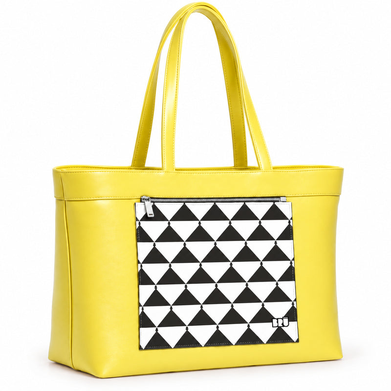 Borsa Biggy | Yellow – Apulia Edition Black – laterale