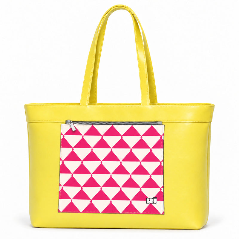 Borsa Biggy | Yellow – Apulia Edition Fuchsia – frontale