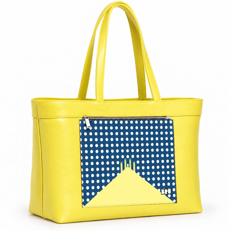 Borsa Biggy | Yellow – Milan Edition Blue – laterale