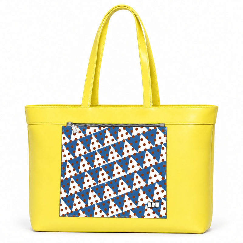 Borsa Biggy | Yellow – Naples Edition Blue – frontale