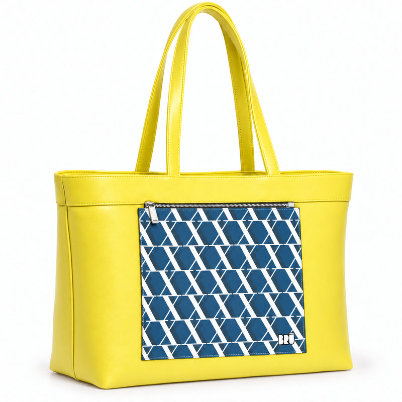 Borsa Biggy | Yellow – Rome Edition Blue – laterale