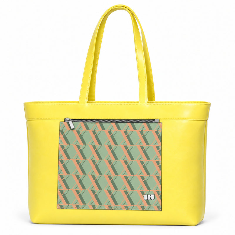 Borsa Biggy | Yellow – Rome Edition Green – frontale
