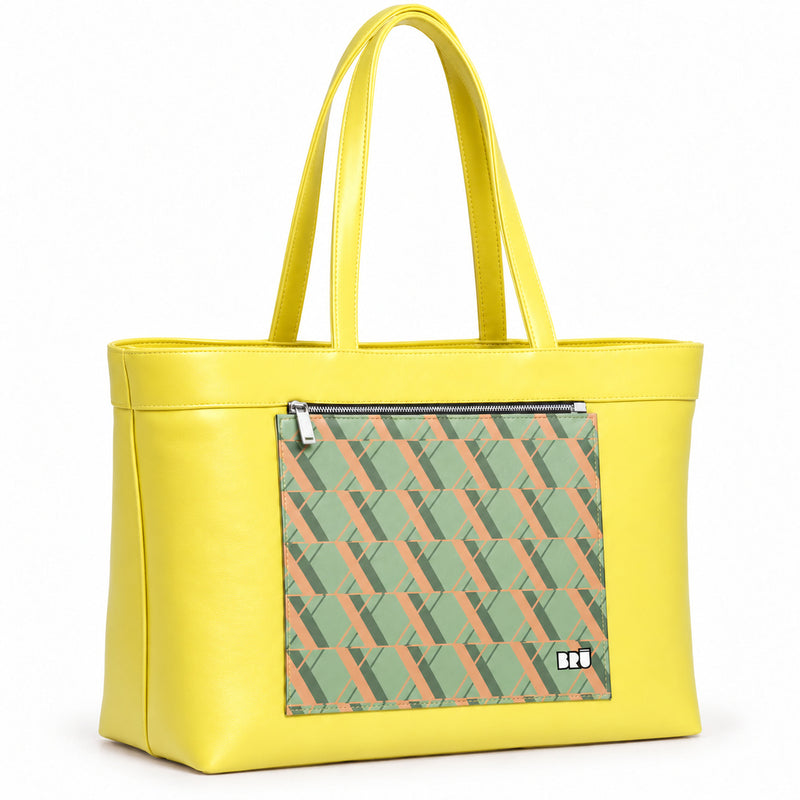 Borsa Biggy | Yellow – Rome Edition Green – laterale