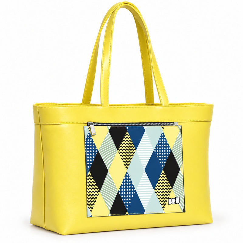 Borsa Biggy | Yellow – Venice Edition Blue – laterale