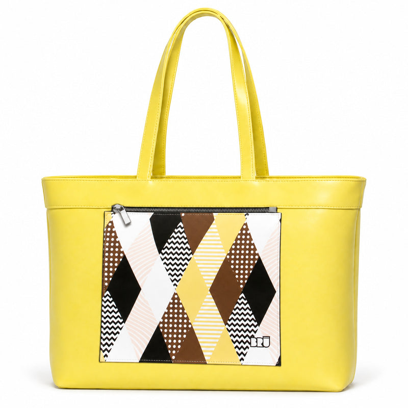 Borsa Biggy | Yellow – Venice Edition Brown – frontale