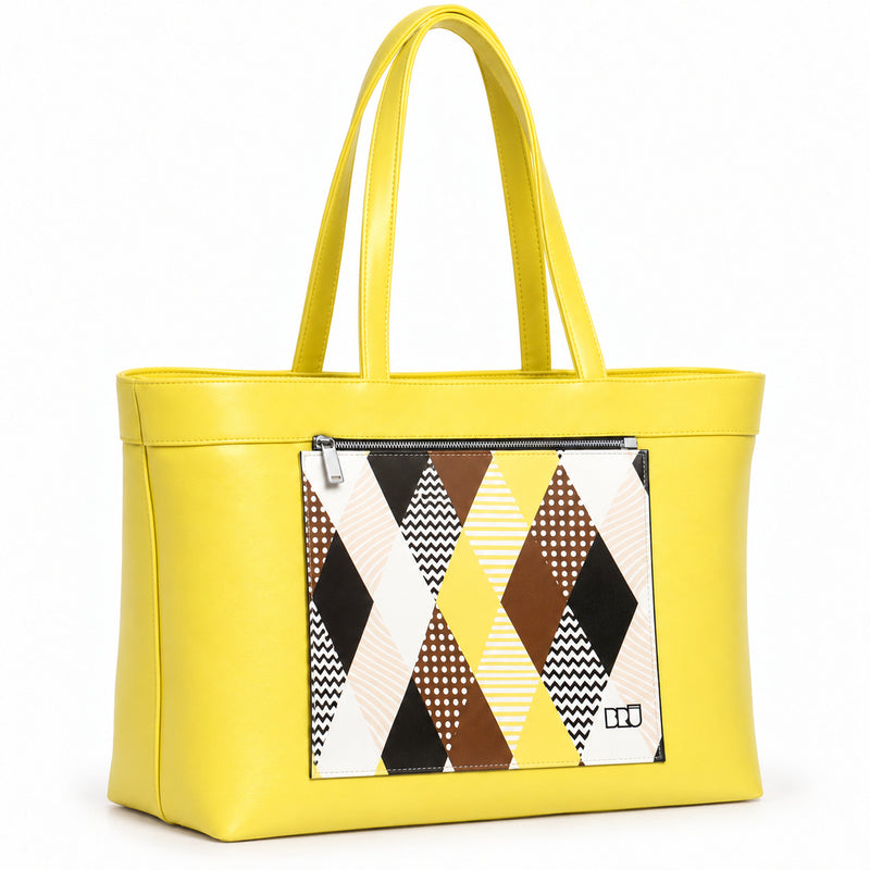 Borsa Biggy | Yellow – Venice Edition Brown – laterale