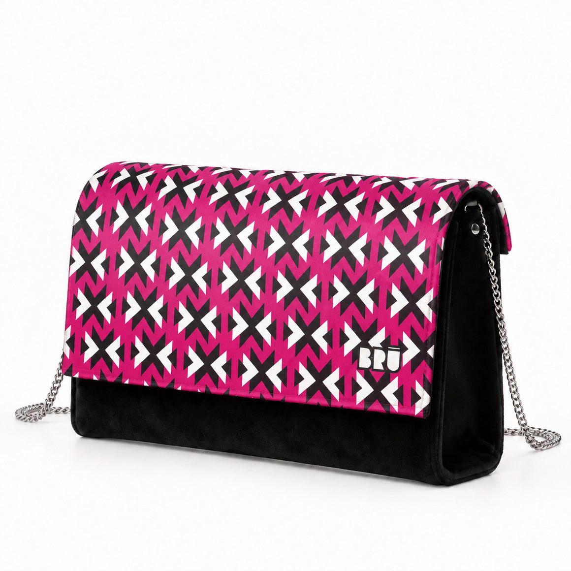 Borsa Muà | Black – Fuchsia Stick – laterale