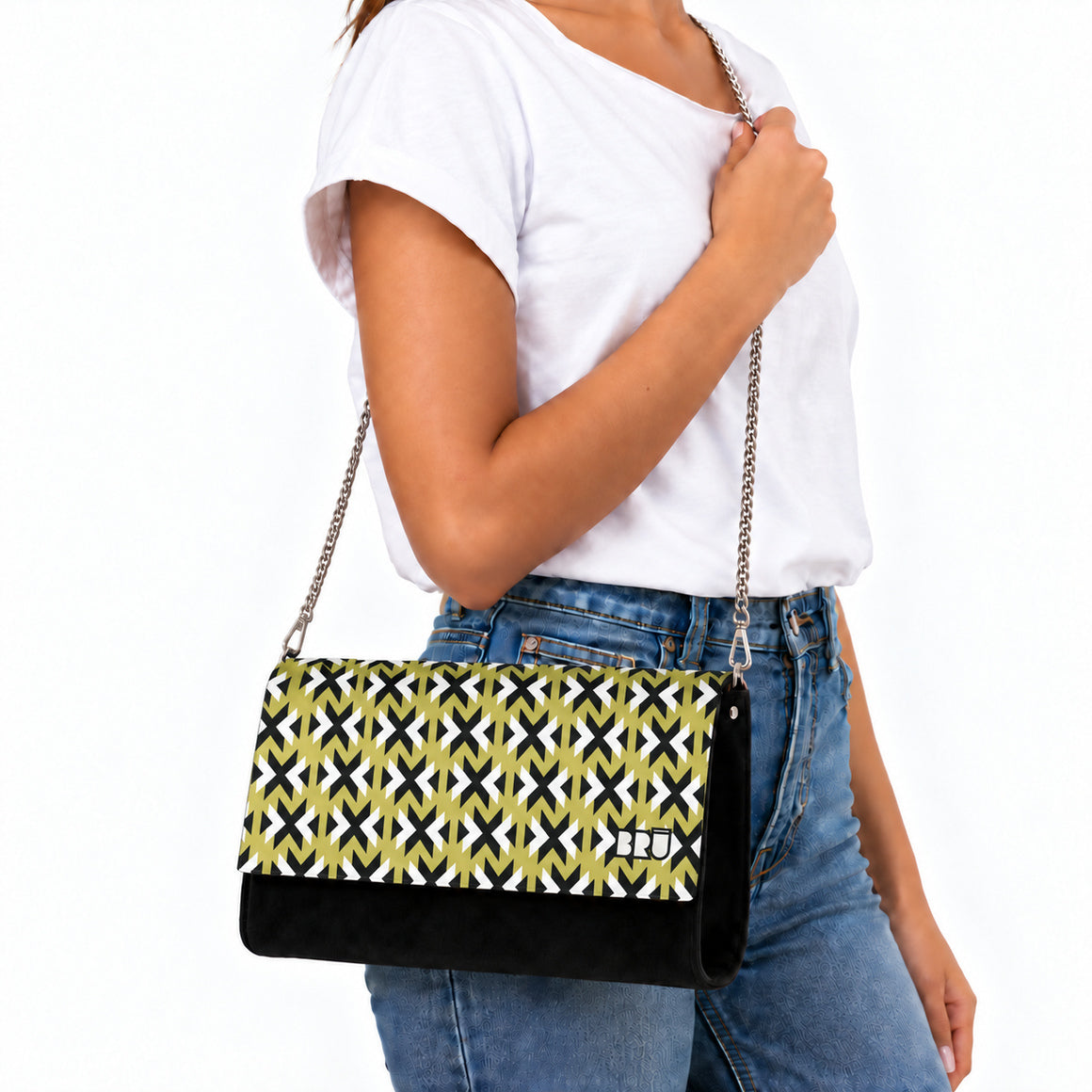 Borsa Muà | Black – Gold Stick – indossata