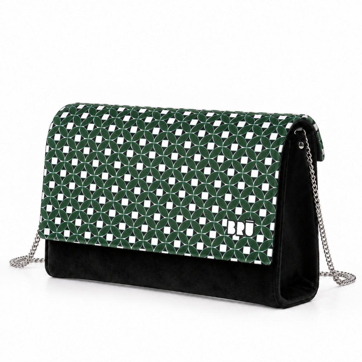 Borsa Muà | Black – Green Floor – laterale
