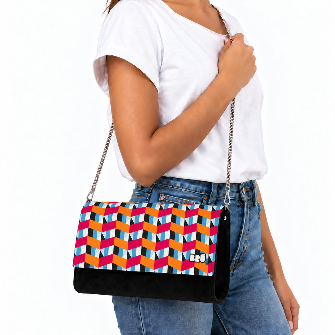 Borsa Muà | Black – Orange Tipi – indossata