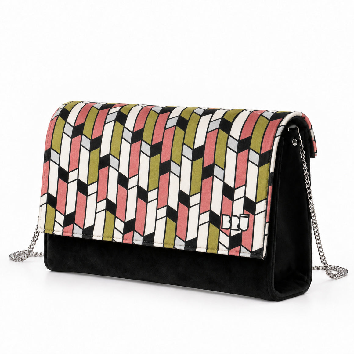 Borsa Muà | Black – Pink Arrows – laterale