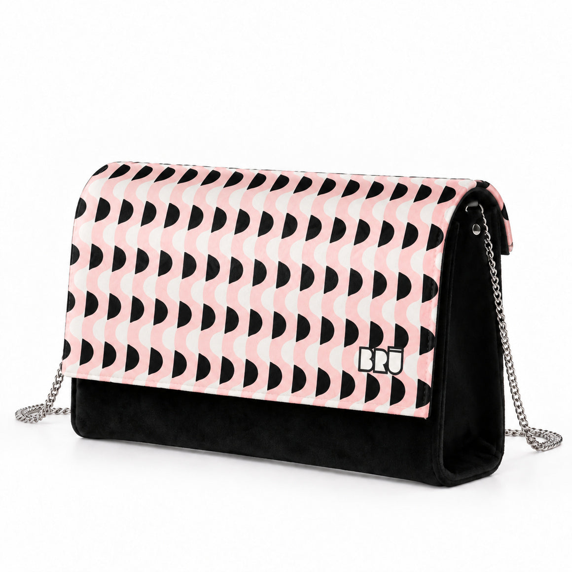 Borsa Muà | Black – Pink Waves – laterale