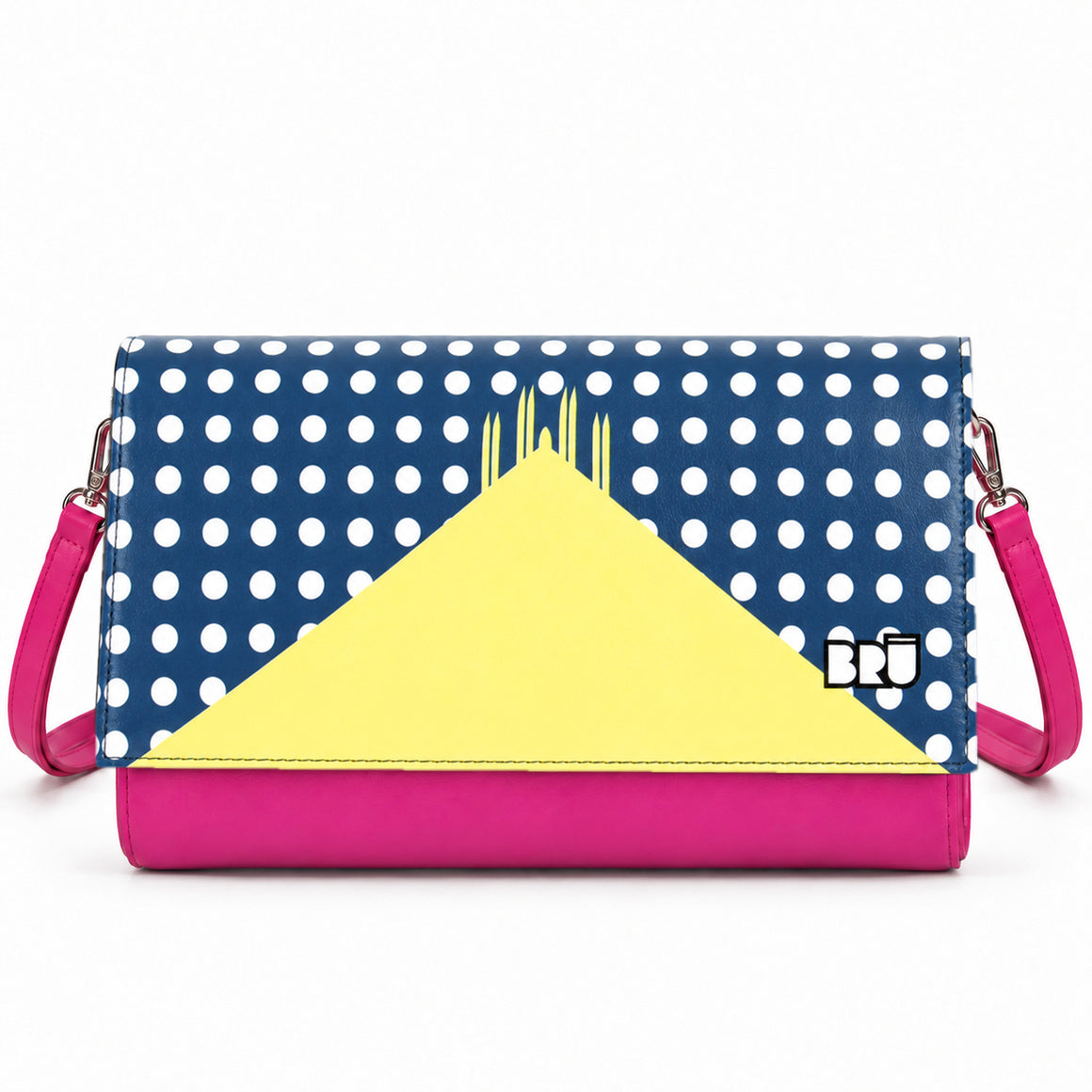 Borsa Muà | Fuchsia – Milan Edition Blue – frontale