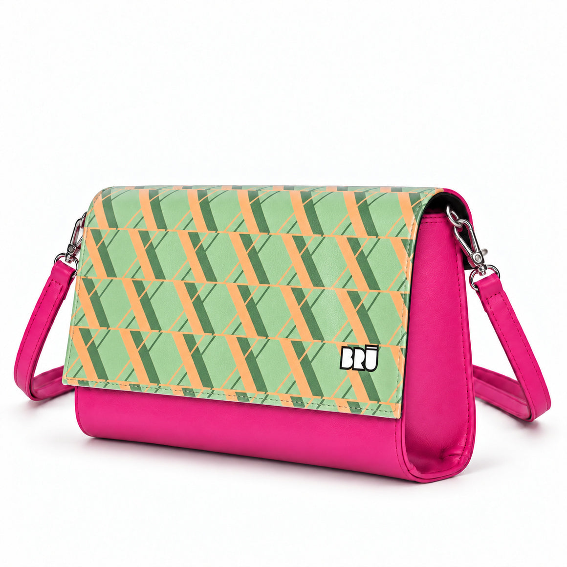 Borsa Muà | Fuchsia – Rome Edition Green – laterale