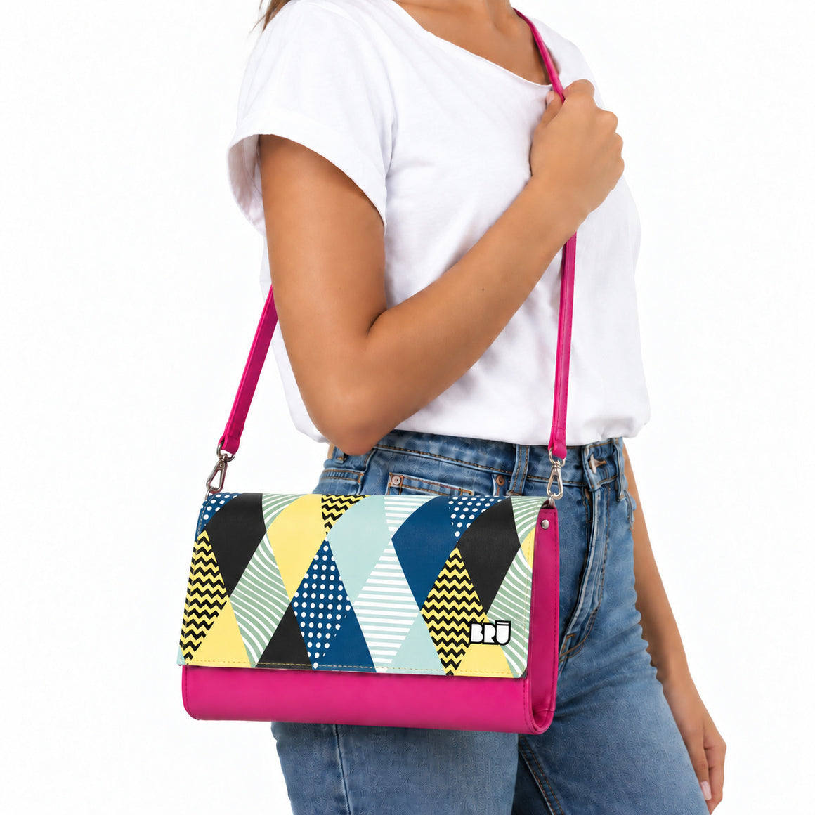 Borsa Muà | Fuchsia – Venice Edition Blue – indossata