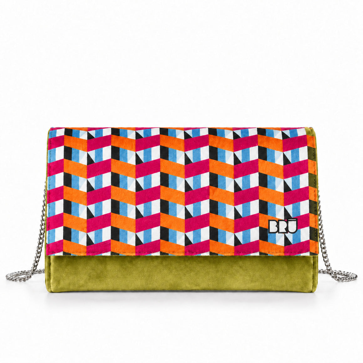 Borsa Muà | Green Lime – Orange Tipi – frontale