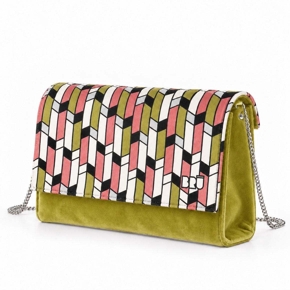 Borsa Muà | Green Lime – Pink Arrows – laterale