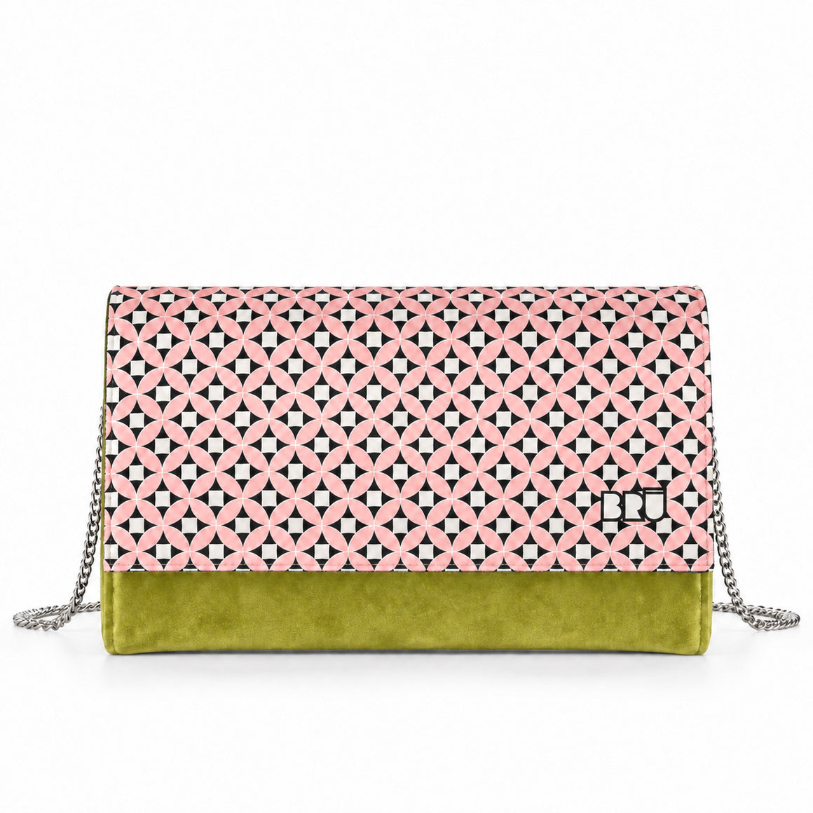 Borsa Muà | Green Lime – Pink Floor – frontale