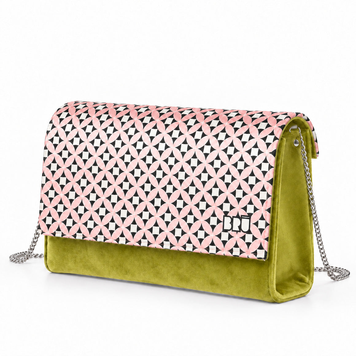 Borsa Muà | Green Lime – Pink Floor – laterale