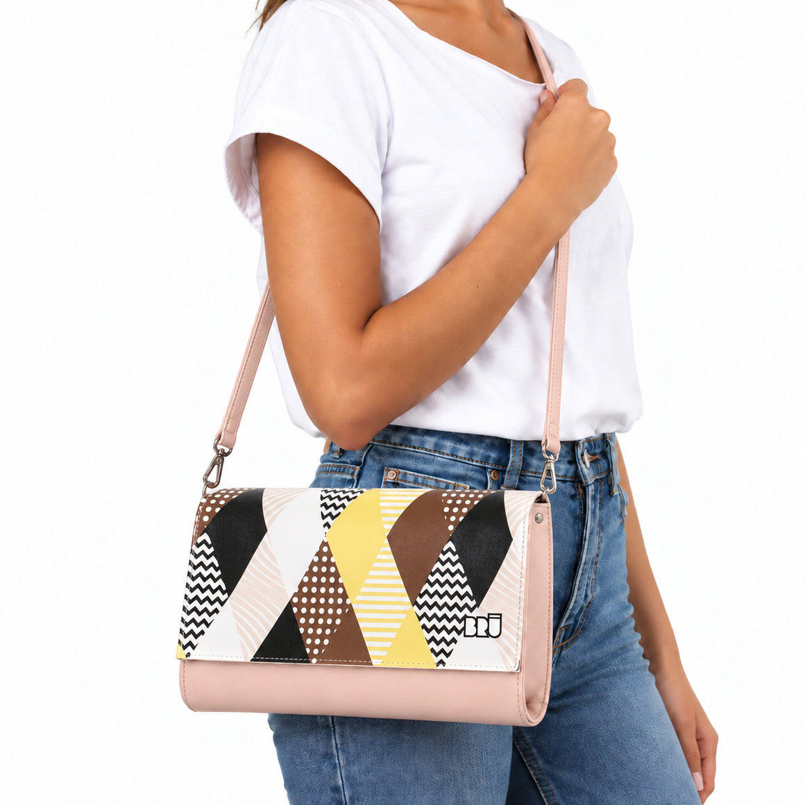 Borsa Muà | Pink – Venice Edition Brown – indossata