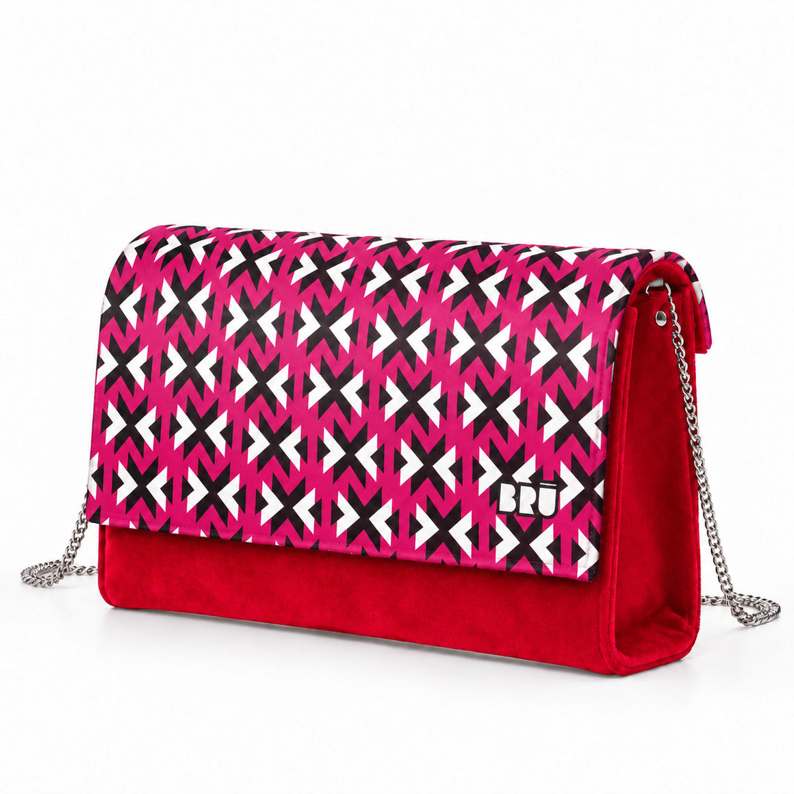 Borsa Muà | Red – Fuchsia Stick – laterale