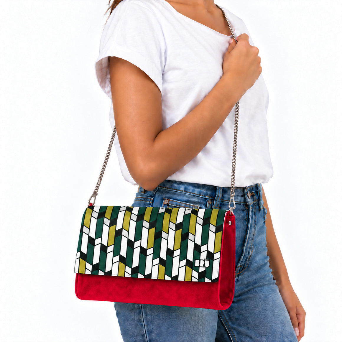 Borsa Muà | Red – Green Arrows – indossata