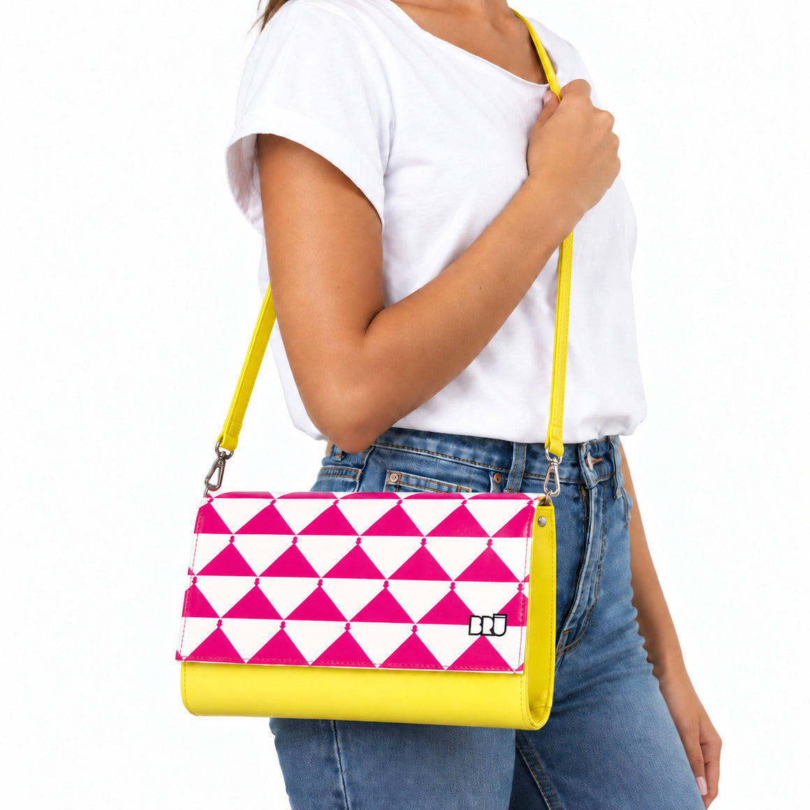 Borsa Muà | Yellow – Apulia Edition Fuchsia – indossata