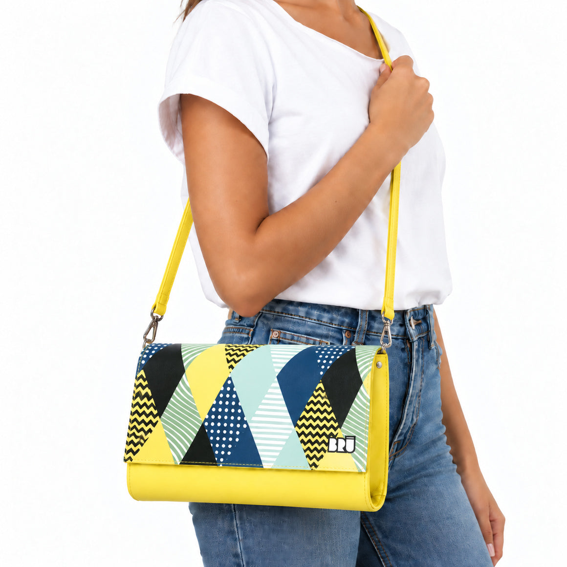 Borsa Muà | Yellow – Venice Edition Blue – indossata